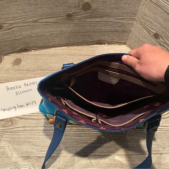 Used in Great Condition Anuschka Amalfi Dawn Large Shopper Purse - Picture 6 of 7